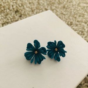 Blue Flower Earring